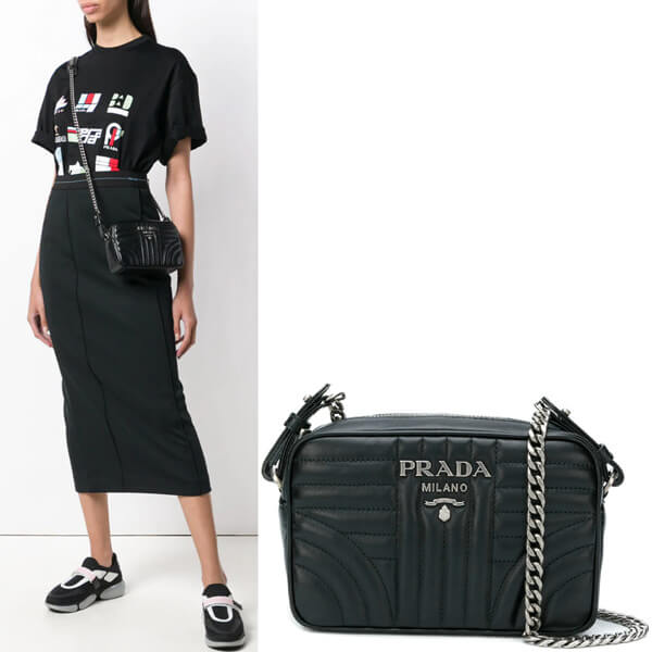 2019新作素敵 PRADA プラダスーパーコピー★ダイアグラム レザークロスボディーバッグ 1BH084_2D91_F0633_V_COI