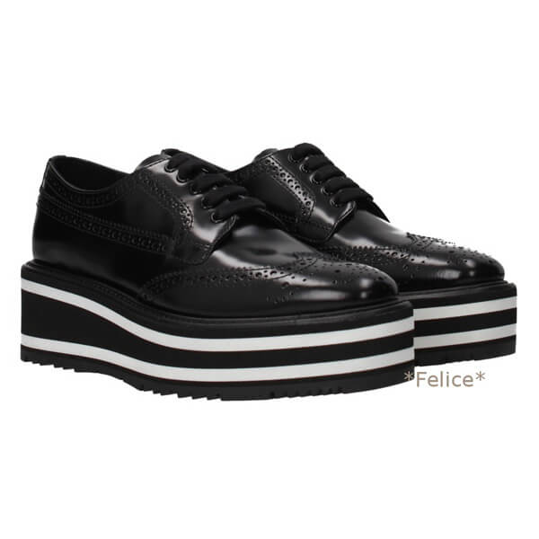 2018-19新作素敵 PRADA プラダスーパーコピー LACE-UP SHOES