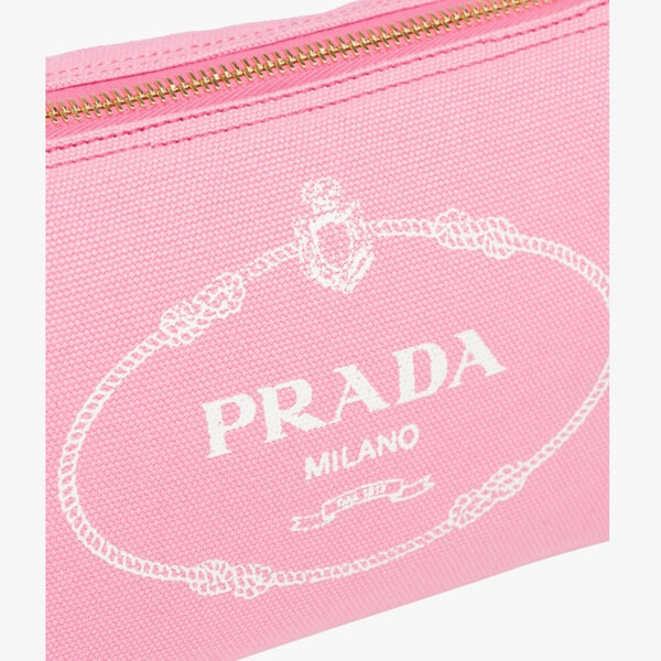 2018-19新作素敵【PRADA プラダスーパーコピー】センターに大きなプラダロゴ*コットンポーチ1NA693_20L