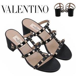 ヴァレンティノヴァレンティノ Rock Stud Mule Sandals Black PW2S0C47