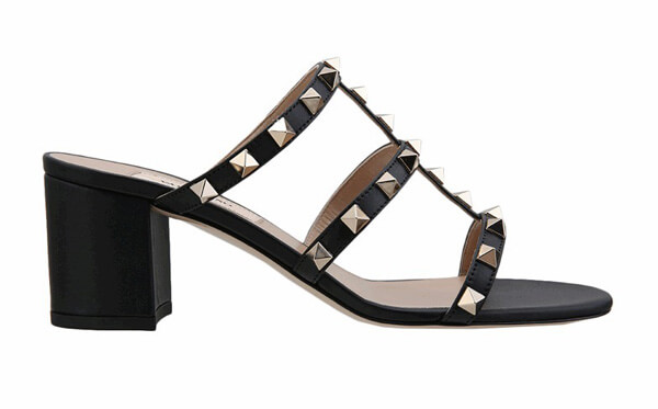 ヴァレンティノヴァレンティノ Rock Stud Mule Sandals Black PW2S0C47