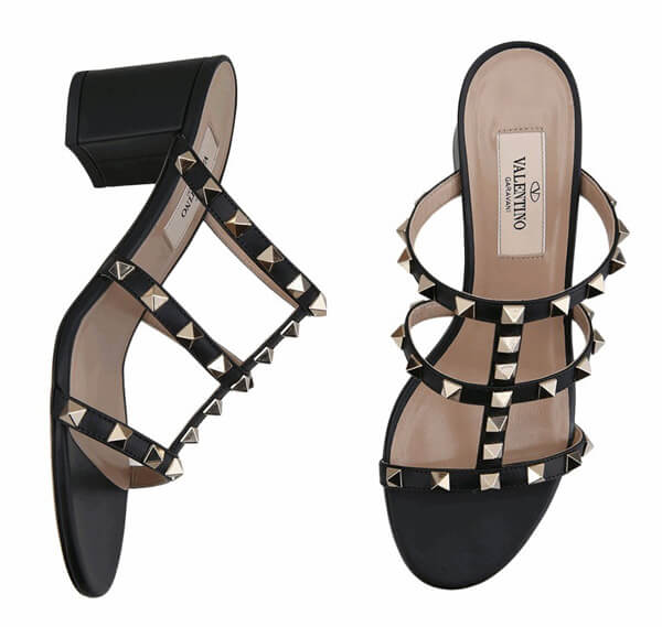 ヴァレンティノヴァレンティノ Rock Stud Mule Sandals Black PW2S0C47