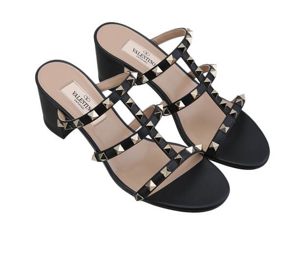 ヴァレンティノヴァレンティノ Rock Stud Mule Sandals Black PW2S0C47