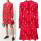 ヴァレンティノVALENTINO ワンピース V976 LIPSTICK WAVE PRINTED SILK FLARE DRESS PB3VAGY03NV