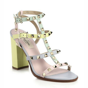 大人気！！2019新作ヴァレンティノ ヴァレンティノスーパーコピー Rockstud Watercolor Colorblock Sandals