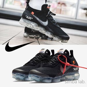 安心の返品対応可！OFF-WHITE × ナイキ スーパーコピー Air Vapor Max Black ヴェイパーマックス