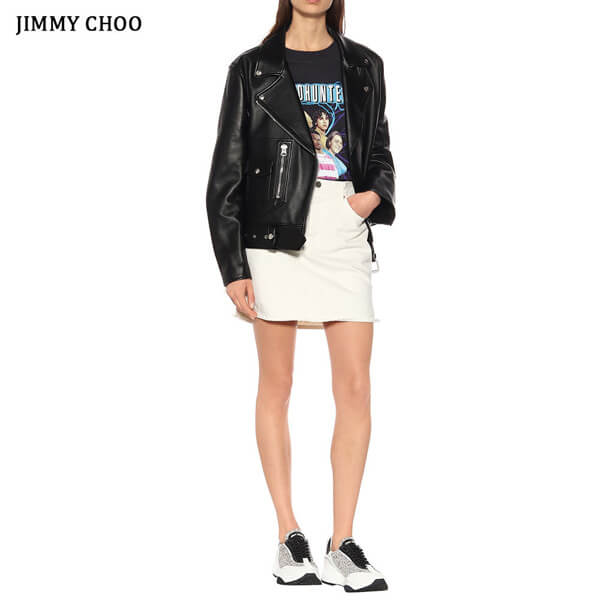 Jimmy Choo Raine ジミーチュウスーパーコピー コースグリッター レースアップ スニーカー RAINEFICPLATINUMMIX