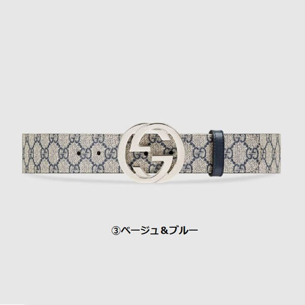 2019春夏新作 グッチスーパーコピー GGスプリーム レザーベルト