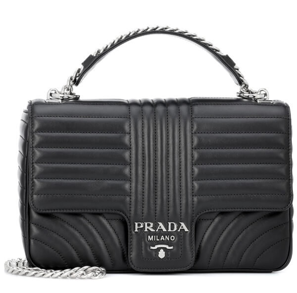 PRADAプラダ ラージ プラダ ダイアグラム レザーバッグ 1BD135