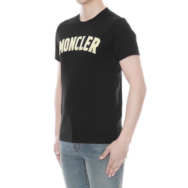 モンクレール MONCLER Tシャツ メンズ 8045350 8390Y 999 半袖Tシャツ BLACK ブラック