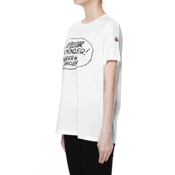 モンクレール コピー Tシャツ レディース 8085150 8390X 001 半袖Tシャツ WHITE ホワイト