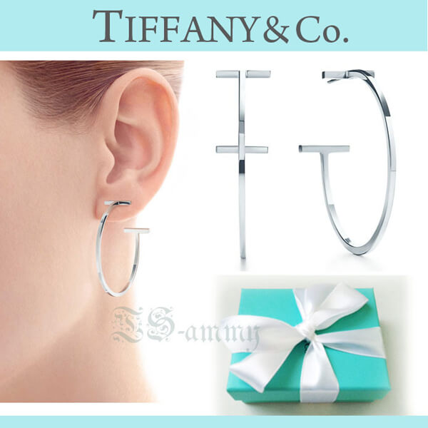 雑誌掲載【Tiffany】ティファニー Tワイヤーフープピアスシルバー 偽物