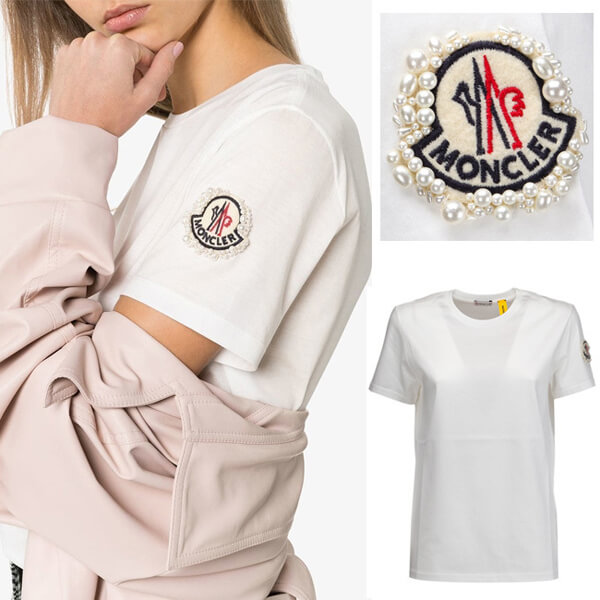 モンクレールスーパーコピー MONCLER GENIUS 4 SIMONE ROCHA パール ロゴ Tシャツ