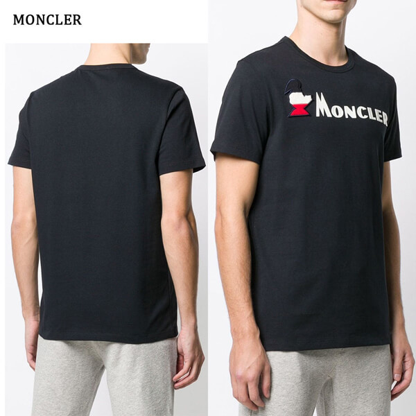 モンクレールスーパーコピー MONCLER ジャージー コットン ロゴ入り Tシャツ