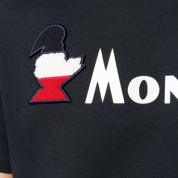 モンクレールスーパーコピー MONCLER ジャージー コットン ロゴ入り Tシャツ