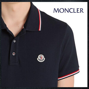 新作【モンクレールスーパーコピー MONCLER】ロゴ ポロシャツ BLACK