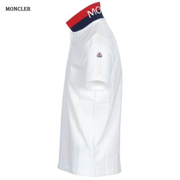 モンクレールスーパーコピー MONCLER 襟裏ロゴ 袖ロゴパッチ付き ポロシャツ 83051 00 84556 004