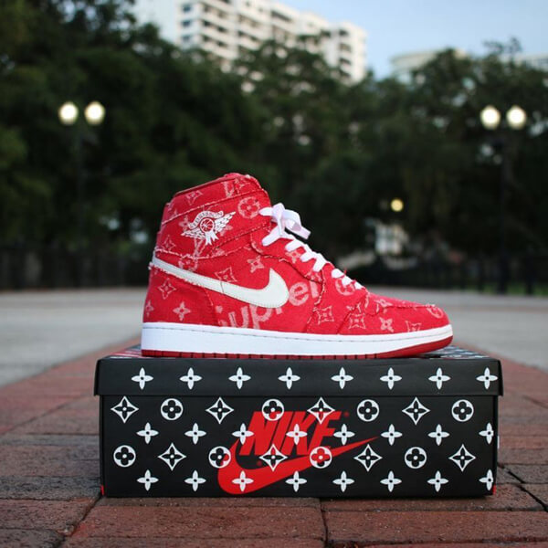 世界中で大人気★【ナイキ】Red Ribbon Recon x シュプリーム x LV x Air Jordan 1【スーパーコピー】