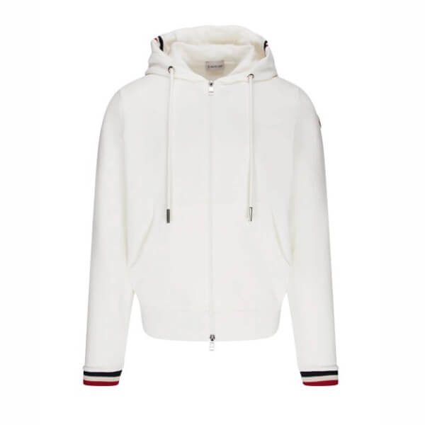 ◆MONCLER モンクレール 偽物 パーカー◆袖ロゴ付き ジップアップ 0918G74200V8007778