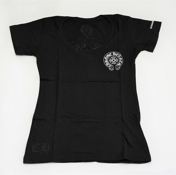 新作 【 CHROME HEARTS クロムハーツ 】TEE Tシャツ 偽物 黒 半袖