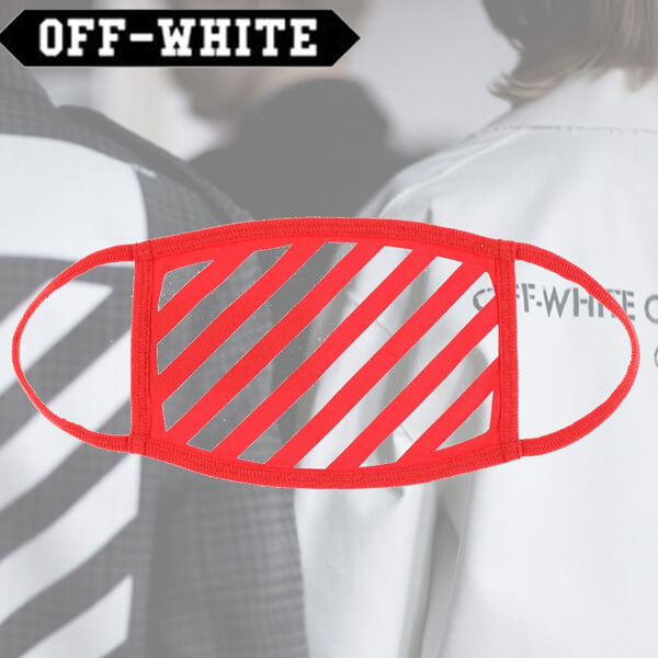 Off-White スーパーコピー ダイアグマスクコーデのアクセントに☆ストライプマスク DIAG MASK / RED WH 【2枚入】