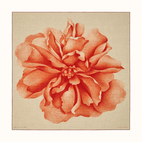 【エルメス】エルメス 偽物 Une Rose pour Alma shawl 140 エルメス ショール☆H243261S