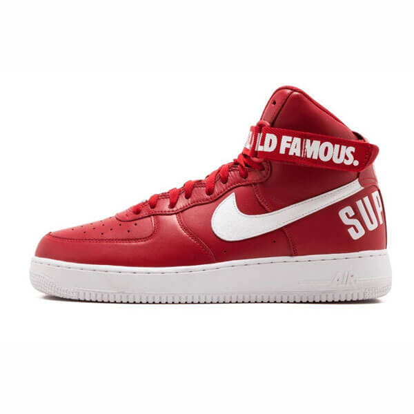 【シュプリームx ナイキ】シュプリーム x ナイキ スニーカー スーパーコピー 激レア シュプリーム Air Force 1 High "World Famous Red" 698696 610