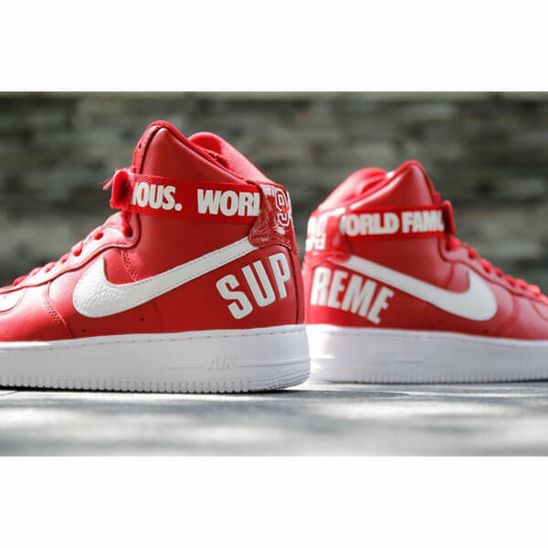 【シュプリームx ナイキ】シュプリーム x ナイキ スニーカー スーパーコピー 激レア シュプリーム Air Force 1 High "World Famous Red" 698696 610