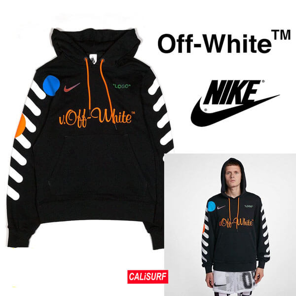 【激レアアイテム】ナイキ オフホワイト パーカー コピー ナイキ Lab x Off White コラボ フーディー/BLK