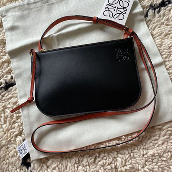 ロエベ バイカラーバック コピー☆ロエベ☆Gate Double Zip Pouch 113.54IZ43