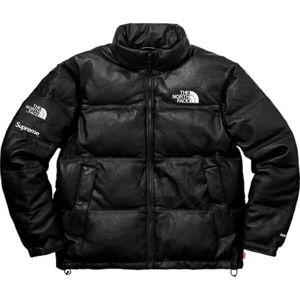 ノースフェイス シュプリーム 偽物 ダウンジャケット  Leather Nuptse Jacket