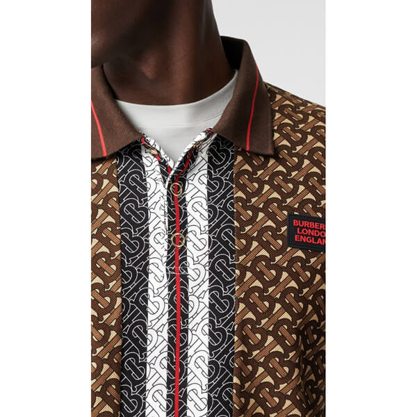 新作★Burberry Logo Print Polo★バーバリー ポロシャツ コピー モノグラムプリント ロゴ ポロシャツ