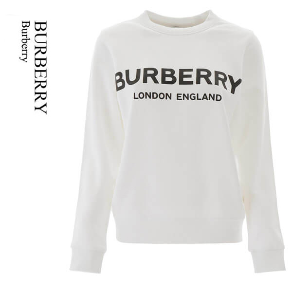 バーバリー トレーナー  コピー BURBERRY Logo print cotton sweatshirt 8011443A1464