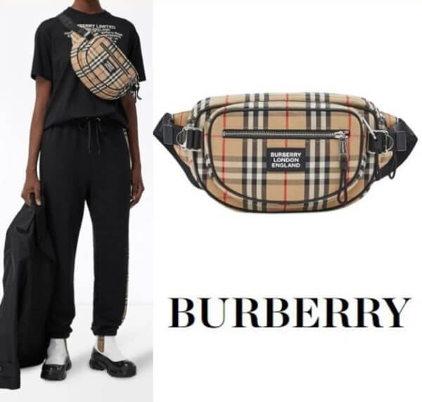 ★BURBERRY バーバリー ウエストポーチ コピー ヴィンテージチェック ベルトバッグ 8023034 A7028