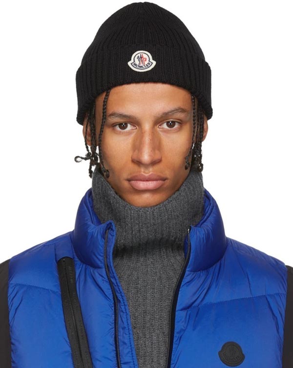 2020新作品[MONCLER モンクレールスーパーコピー] ロゴパッチ ウールビーニー