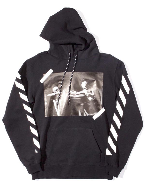 オフ ホワイト 東京 公式 レプリカ パーカー 激安通販 OFF WHITE SKULL CARAVAGGIO DIAGONALS HOODIE PARKA