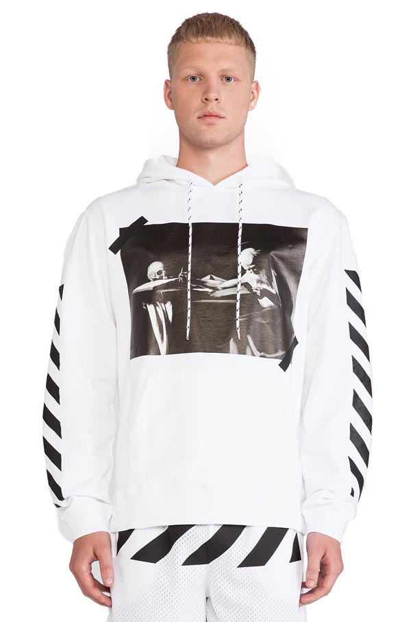 ホワイト オフ ホワイト パーカー 偽物激安 OFF WHITE SKULL CARAVAGGIO DIAGONALS HOODIE PARKA