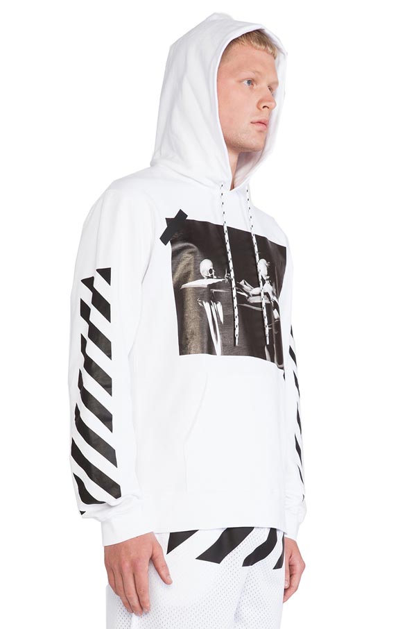 ホワイト オフ ホワイト パーカー 偽物激安 OFF WHITE SKULL CARAVAGGIO DIAGONALS HOODIE PARKA