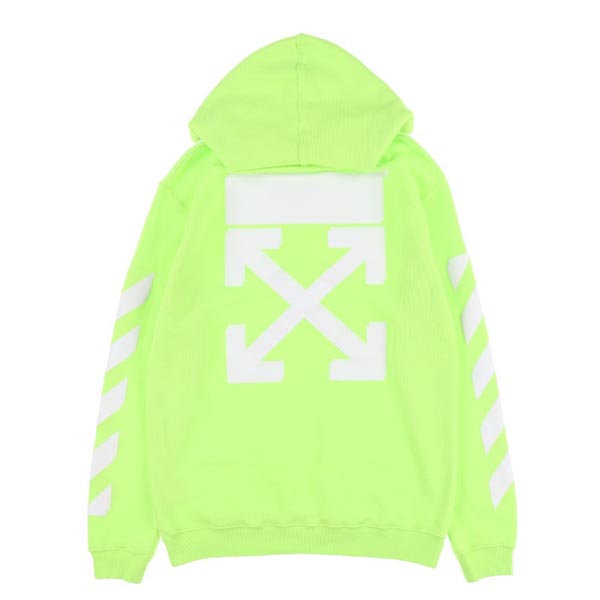 【Off-White】オフ ホワイト パーカー 偽物 シンプルデザインが魅力!イエローフーディ 芸能人