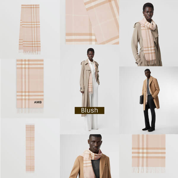 【Burberry】マフラー チェック 16色展開 カシミヤ フリンジ