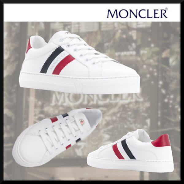 モンクレール スニーカー 偽物 MONCLER★ARIEL ロゴ レザー スニーカー 09B4M70440019MT00