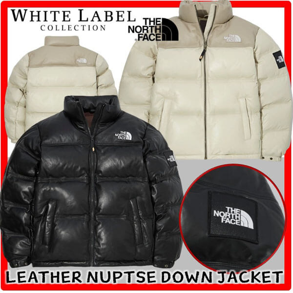 ★人気★THE NORTH FACE★LEATHER NUPTSE DOWN JACKE.T★NJ1DL56J、NJ1DL56K