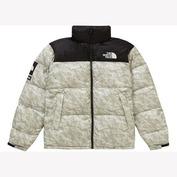 ペーパーヌプシ 偽物◆ヌプシ 700フィル 偽物◆シュプリーム The North Face Paper Print Nuptse シュプリーム コート