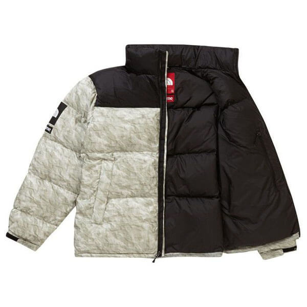 ペーパーヌプシ 偽物◆ヌプシ 700フィル 偽物◆シュプリーム The North Face Paper Print Nuptse シュプリーム コート