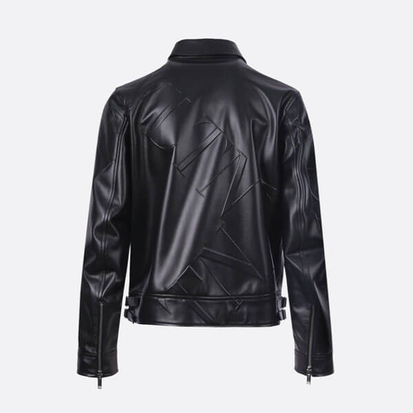 ヴァレンティノ レザー ジャケット VLTN GRID SMOOTH LEATHER JACKET