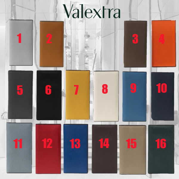 【Valextraヴァレクストラ】PORTAFOGLIO VERTICALE BIFOLD 16色 SGNL0021028L99WF99 -BC