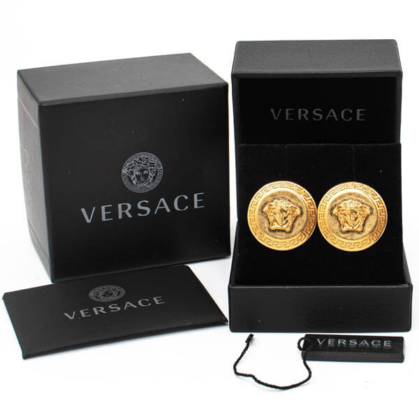 関税込VERSACE トリビュート メドゥーサ スタッズピアス UNISIEX