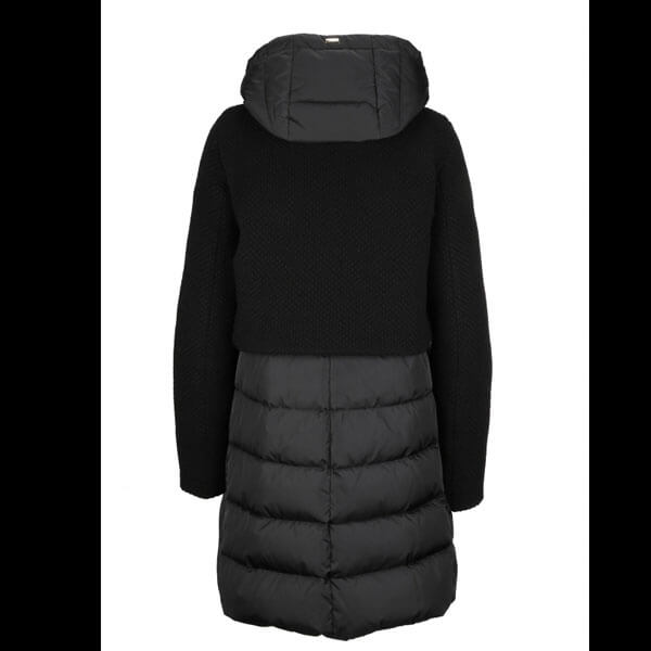 HERNO★ウール切替 PADDED COAT PI0822D｜Black PI0822D 33220