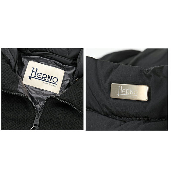 HERNO★ウール切替 PADDED COAT PI0822D｜Black PI0822D 33220