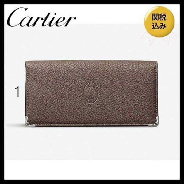 国内発送★カルティエ★Must de カルティエ calf leather 長財布コピー